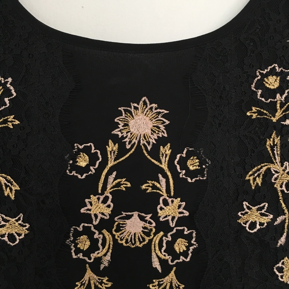 NWOT Nanette Lepore Embroidered Lace Chiffon Dress - Picture 6 of 8